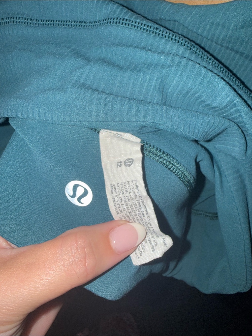 Lululemon Teal Ribbed Activewear Set - Sports Bra & Leggings - Picture 4 of 7